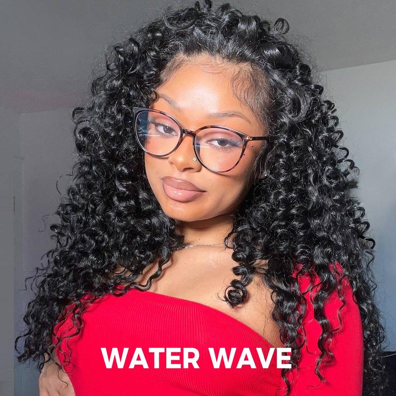 Afro Curly Wear  Half Wig 180% 250% Density Upgrade With Drawstring Cap Invisible Hairline Human Hair Wigs Beginner Friendly