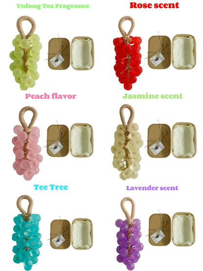 Grape Soap, Handcrafted Grapes Soap on a Ropes, Cold-Process Soaps for Hand Washing, Air Freshening, or Decoration